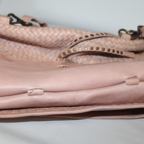 $598 Viola Castellani Milano Woven Intrecciato Leather Stud Backpack Bag Purse main image 5